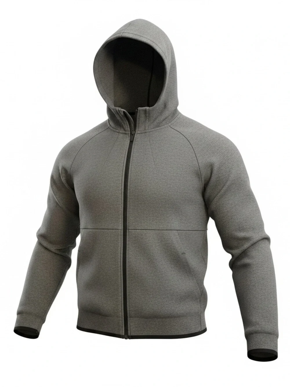 REI Gray and Black Zip Hoodie